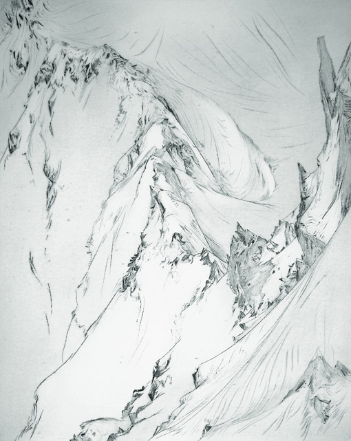 028 Himmelsleiter, 2010, Radierung, 50 x 40 cm