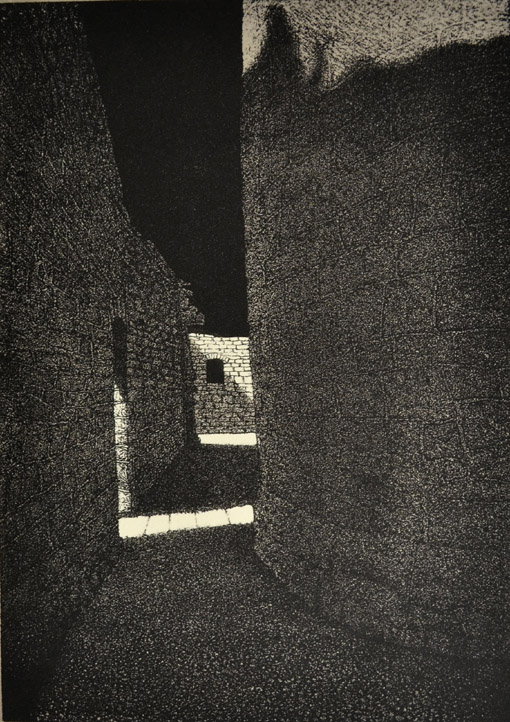 Schoenburgnacht, Farblithographie, 32,2 x 24,5 cm