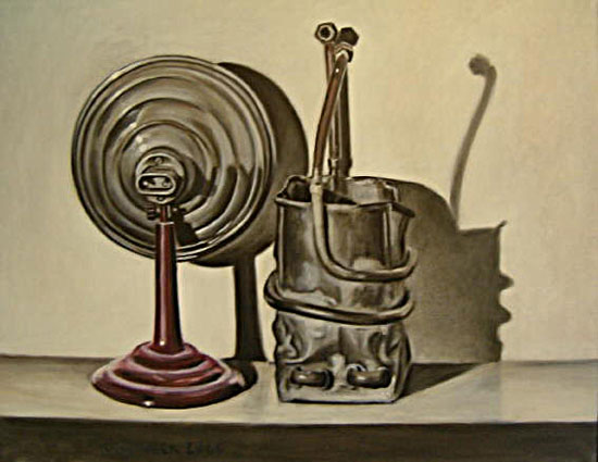 Heizsonne & Wärmeaustauscher- Öl auf Leinwand- 2000- 70 x 90 cm