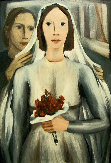 03- Braut, 1948, Öl auf Pappe, 108,0 x 81,0 cm