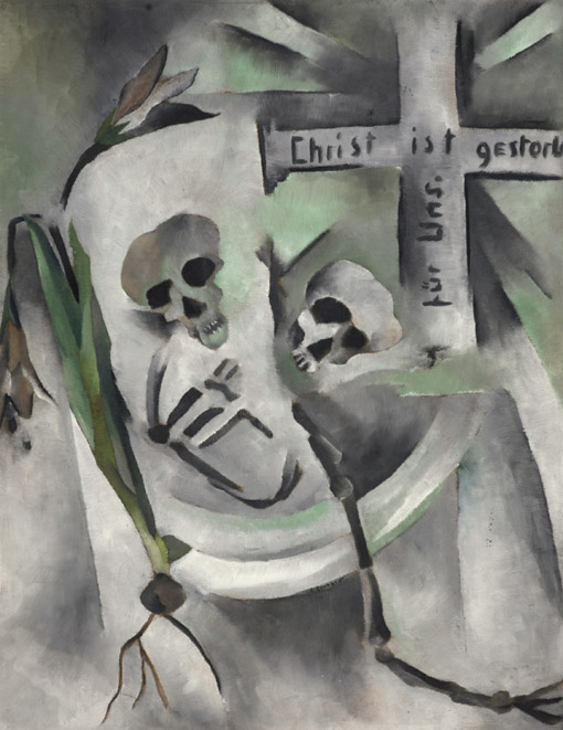 002 Christ ist gestorben, 1921, Oel auf Pappe, 65,5 x 51,5 cm