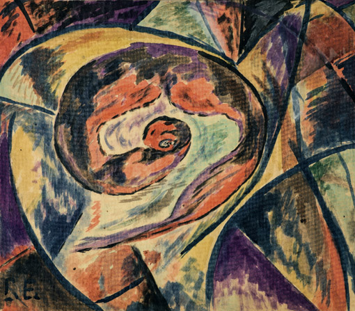 003 Ohrwurm, 1919, Aquarell, 41 x 47,5 cm
