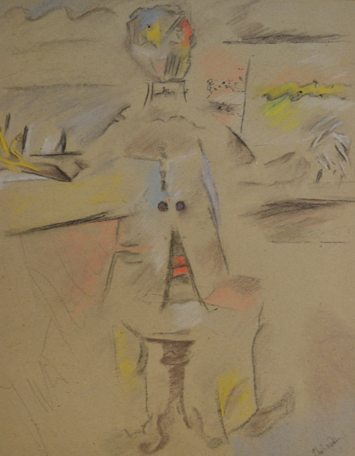 Der Klavierspieler, 1923, Pastell, 33 x 26,2 cm