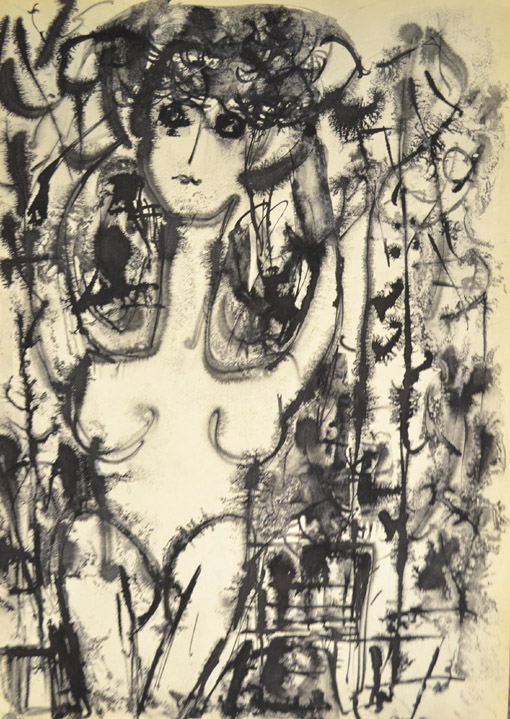 ohne Titel, um 1968, Tusche, 41,7 x 29,5 cm