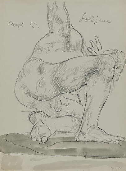Max K. Großjena- 1986- Bleistift, Tusche- 48 x 36 cm
