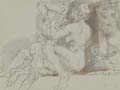 Studie zu Judith- 1988- Bleistift, Aquarell- 36 x 48 cm