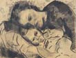 Otto Herbig, Mutter und Kind, 1935, Kohle, 48 x 62 cm