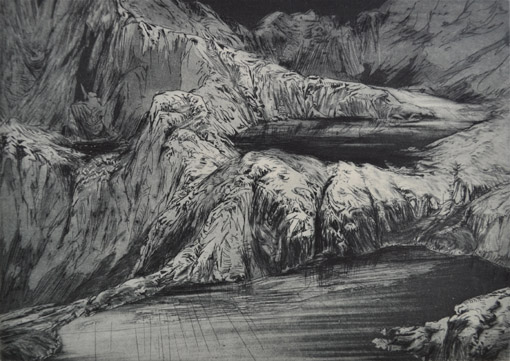 024 Lofot-Inseln VI, 2014, Radierung, 11 x 15 cm