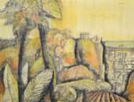 020 Mahabalipuram, 1968, Aquarell, 41,5 x 65 cm