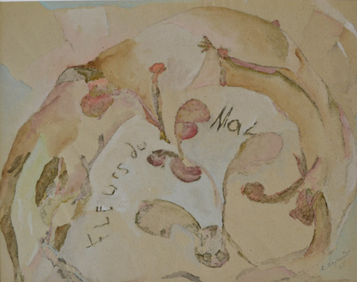 Fleur du mal, 1925, Aquarell, 26,2 x 33 cm