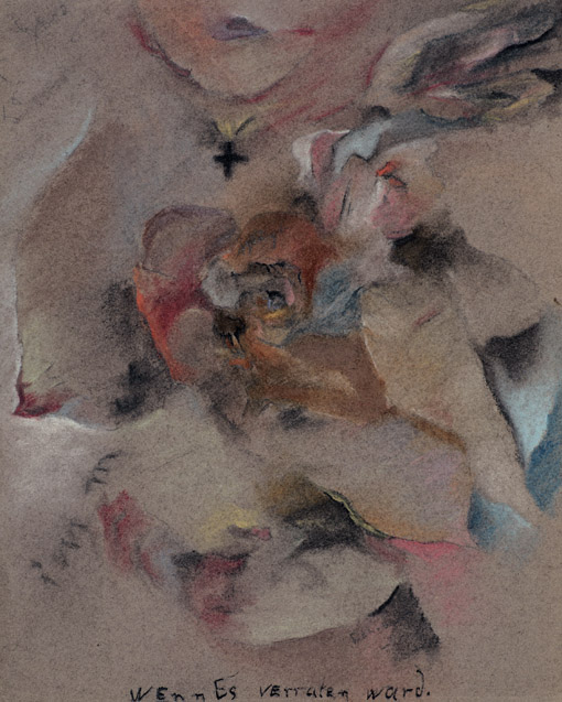 Wenn es verraten ward, 1922, Pastell, 20,5 x 16,5 cm