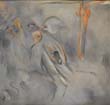 011 Vorueber zottelte das Zapfenschwein, 1922,23, Oel auf Pappe, 69 x 71 cm